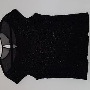 Jkara Women Black Beaded Top 1X